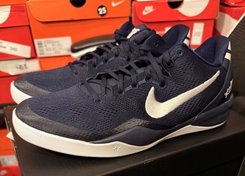 Kobe VIII 8 GS Navy White FN0266-400 7Y Womens 8.5 (067)
